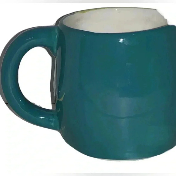 Vintage Owl Hand Painted Coffee Tea Soup Hot Chocolate Mug Green - Picture 3 of 8